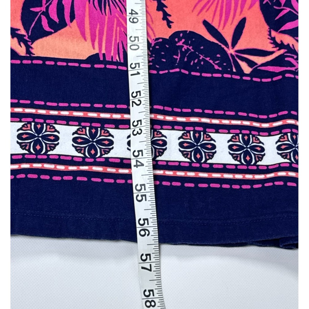 Tommy Bahama Women M Pink Tropical Palm Tree Maxi Tank Dress Cover Up Beach - Picture 7 of 7
